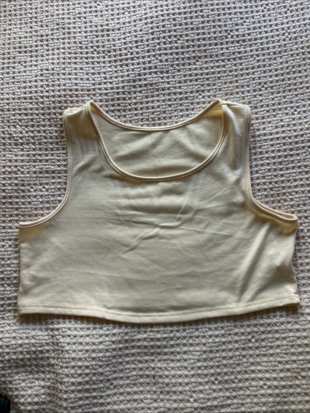🧈 butter yellow cropped tank sz XL